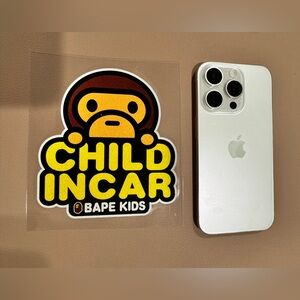 A Bathing Ape Bape Kid "Child In Car" baby sticker